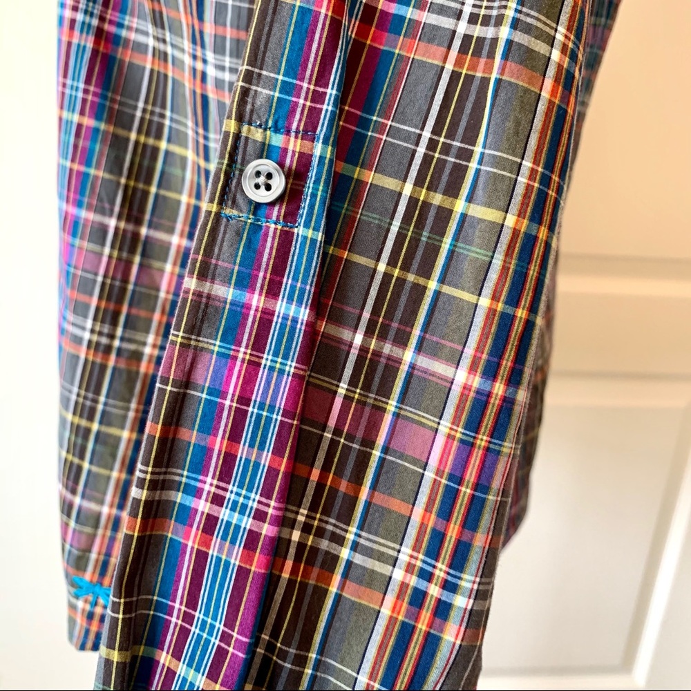 TALBOTS Petite Purple Plaid Button Down—SZ. 8P - Picture 5 of 14